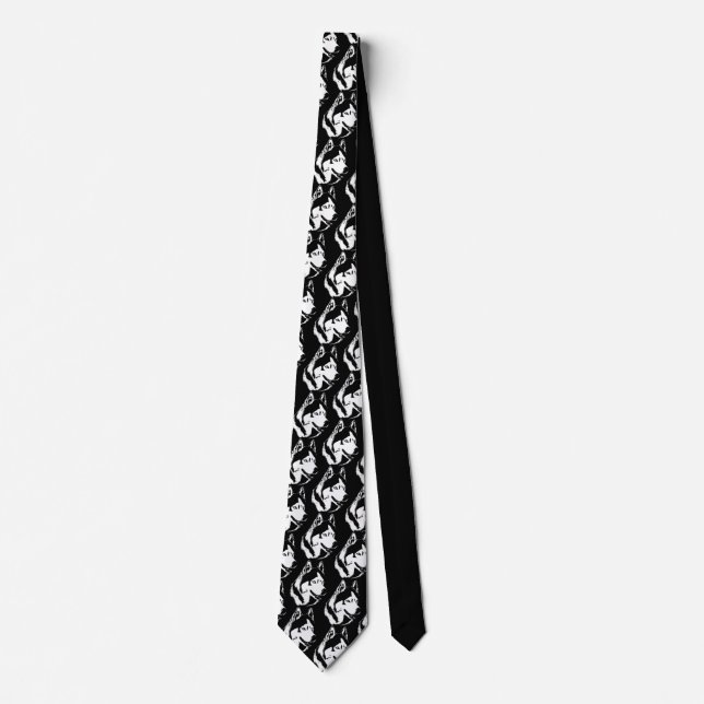 Siberian Husky Ties Stylish Alaskan Malamute Ties (Front)