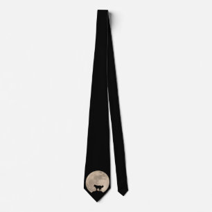 Siberian Husky Ties Stylish Husky Moon Neckties