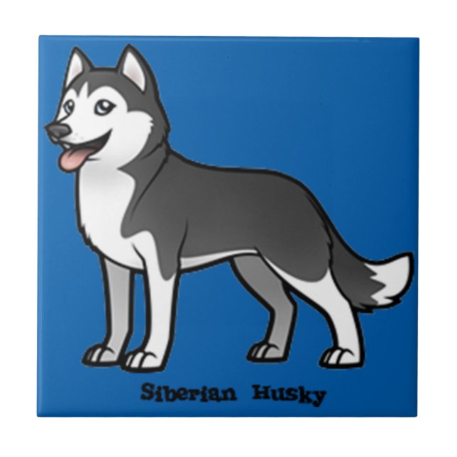 Siberian Husky Tile (Front)