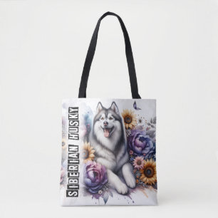 Siberian Husky Tote Bag