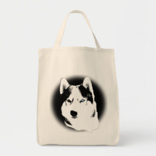 Siberian Husky Tote Bag Husky Malamute Beach Bags