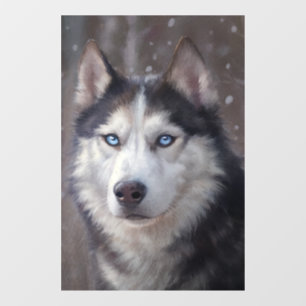 Siberian Husky Window Cling