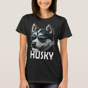 Siberian husky with sunglasses and a  saying  1 T-Shirt