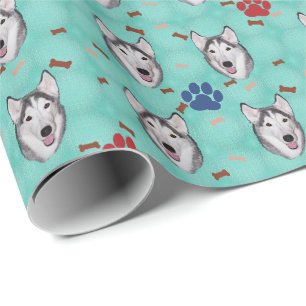 Siberian Husky Wrapping Paper