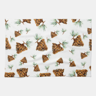 Siberian Pinecone Pattern Towel