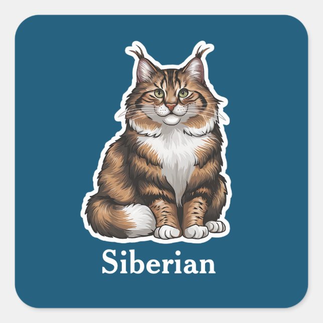 Siberian Square Sticker (Front)
