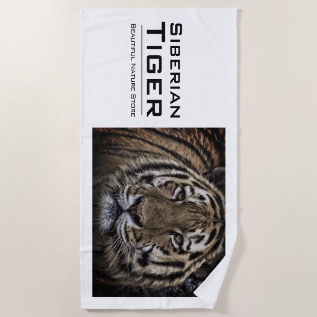 Siberian Tiger：Beach Towel (Front)
