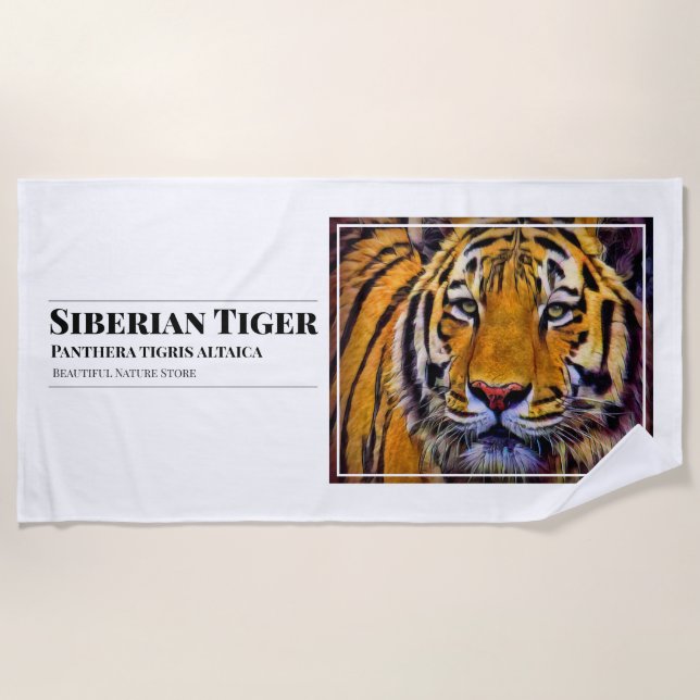 Siberian Tiger [Beach Towel] Beach Towel (Front)