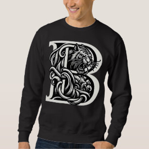 Siberian Tiger Classic Letter B Monogram Font Sweatshirt