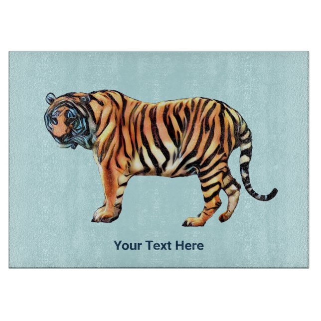 Siberian Tiger Cutting Board (Front)