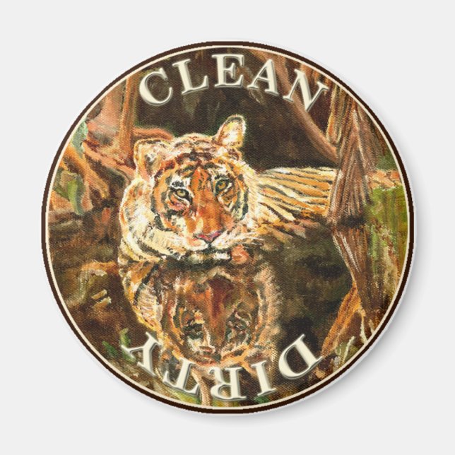 Siberian Tiger Dishwasher Magnet (Front)