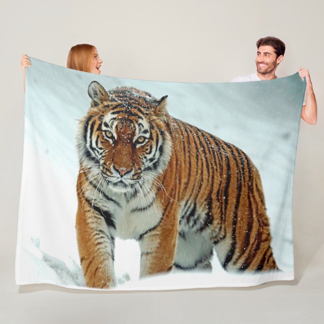 SIBERIAN TIGER FLEECE BLANKET (In Situ)