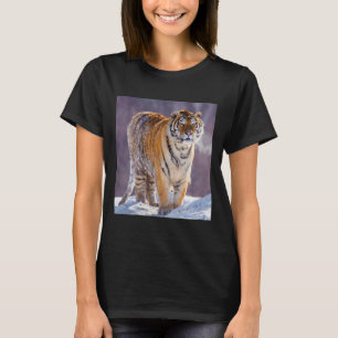 Siberian tiger in snow, China T-Shirt