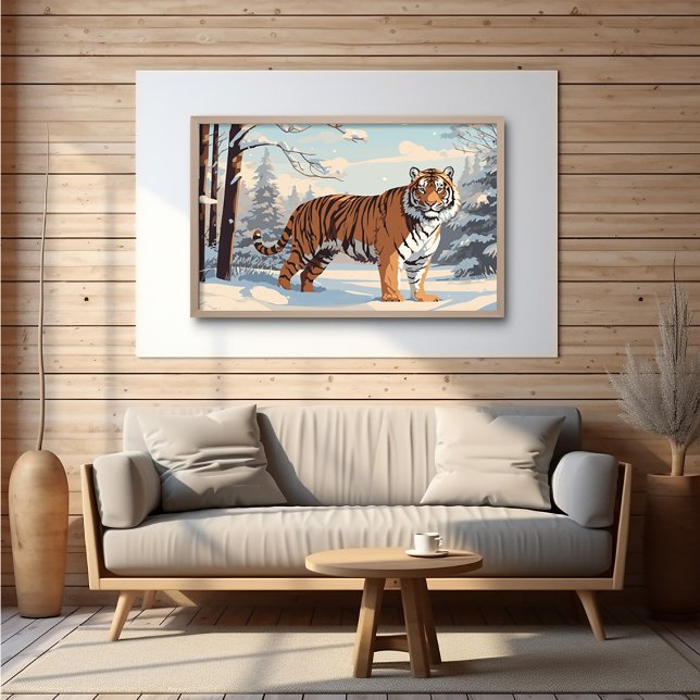 Siberian Tiger in Woods - Ai Poster (Creator Uploaded)