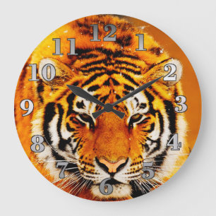Siberian Tiger Large Clock