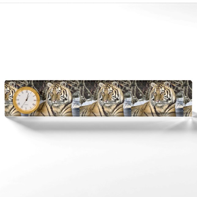 Siberian Tiger Lovers Art Nameplate (Front)