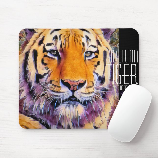 Siberian Tiger [Mouse pad] Mouse Mat (With Mouse)