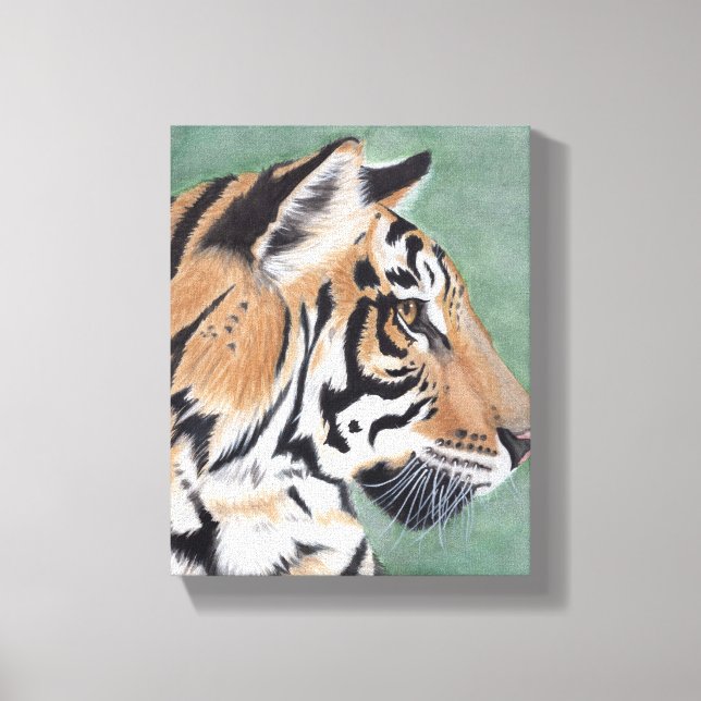 Siberian Tiger Original Watercolor Wall Art Piece (Front)