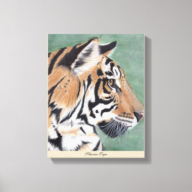 Siberian Tiger Original Watercolor Wall Art Piece (Front)