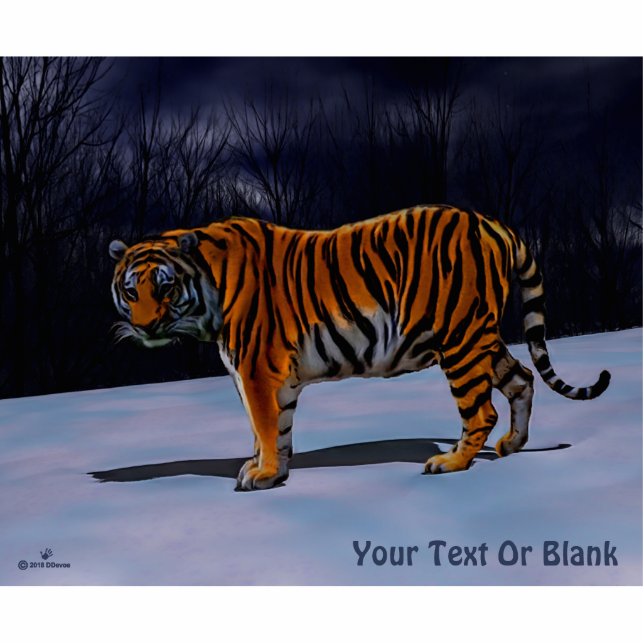 Siberian Tiger Photo Sculpture Magnet (Front)