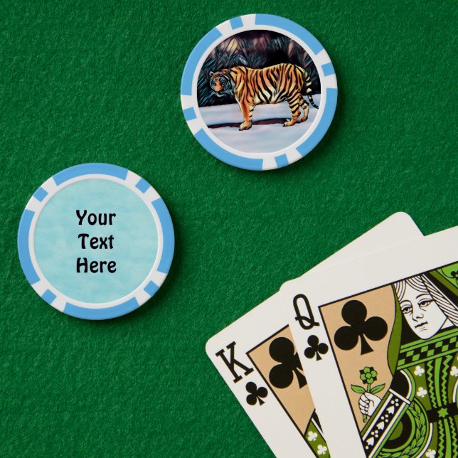 Siberian Tiger  Poker Chips (Poker Table (Double))
