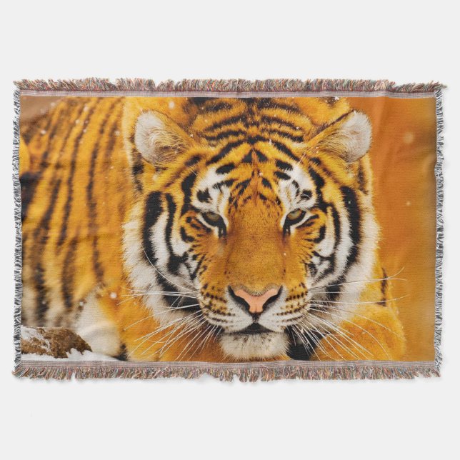 Siberian Tiger Throw Blanket (Front)