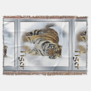 Siberian Tiger Throw Blanket