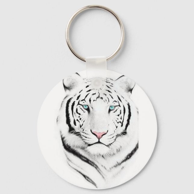 Siberian White Tiger Key Ring (Front)