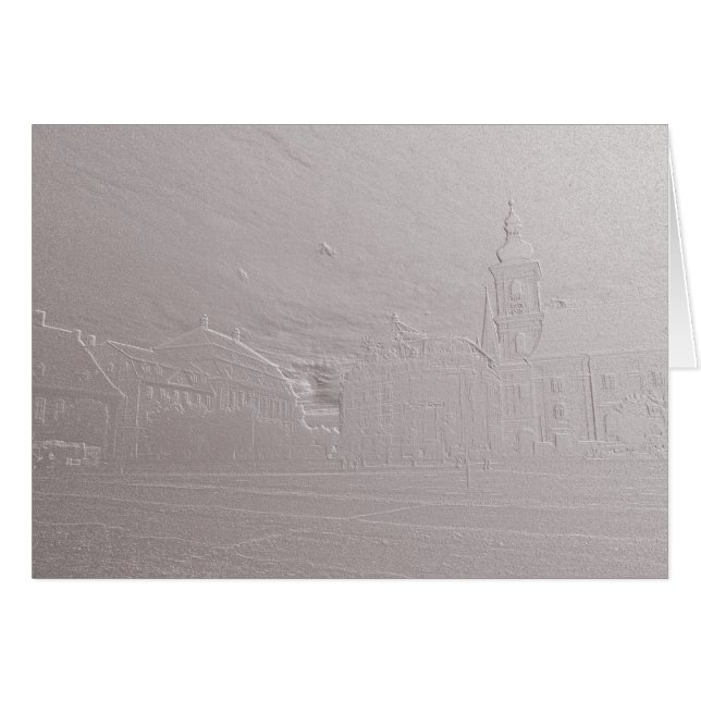 Sibiu basorelief big card (Front Horizontal)