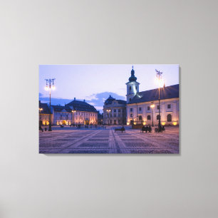 Sibiu by night canvas print