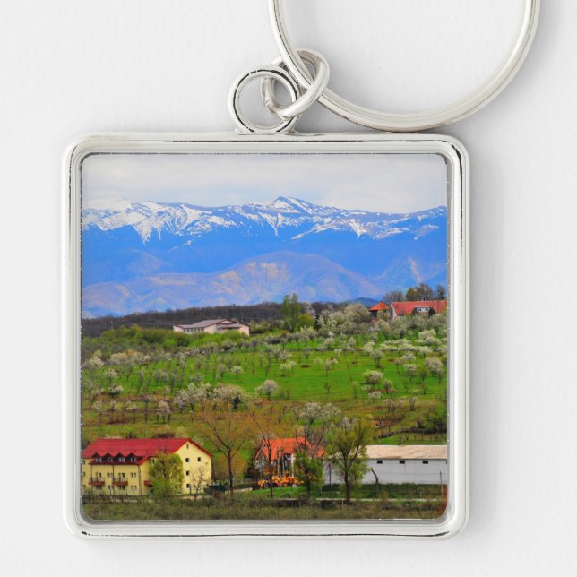 Sibiu mountains landscape key ring (Front)
