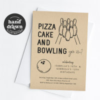 Sibling Bowling Party Invitation