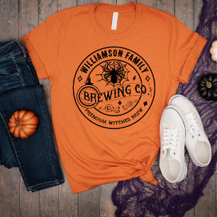 Sibling Family Name Halloween Witches' Brew T-Shirt