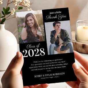 Sibling Joint Graduation Party Thank You Card