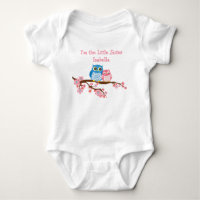 Sibling Owls Little Sister Matching Infant T-Shirt