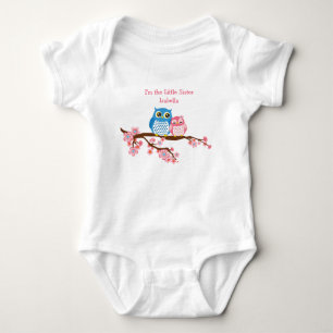 Sibling Owls Little Sister Matching Infant T-Shirt Baby Bodysuit