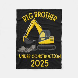 Sibling Reveal 2025 Under Construction Truck Big B Fleece Blanket