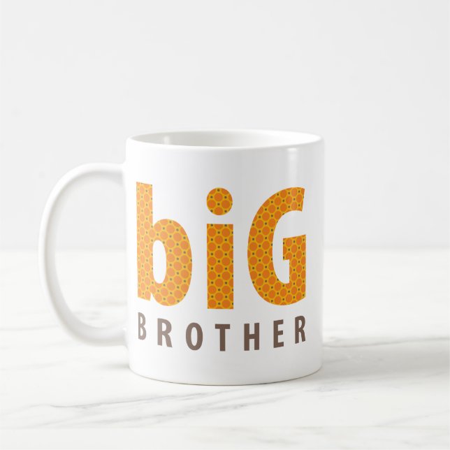 SIBLINGS COLLECTION - big brother {orange} Coffee Mug (Left)