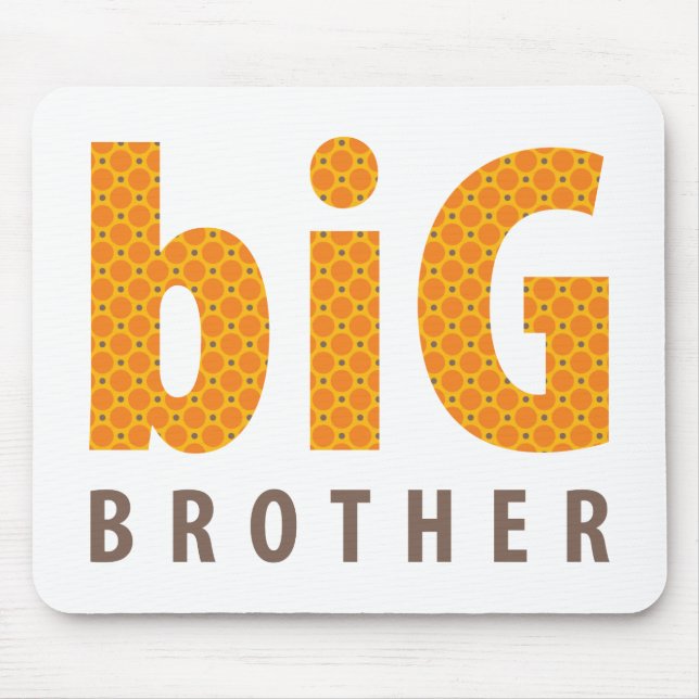 SIBLINGS COLLECTION - big brother {orange} Mouse Mat (Front)