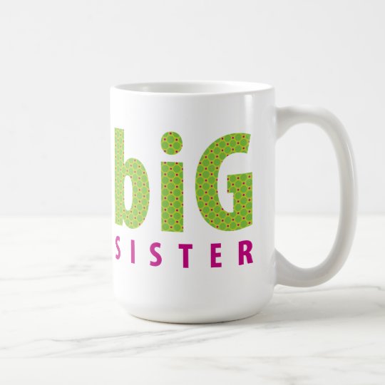 SIBLINGS COLLECTION - big sister {lime} Coffee Mug