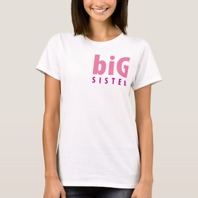SIBLINGS COLLECTION - big sister {pink} T-Shirt (Front)