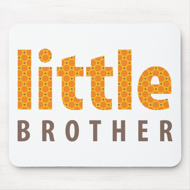 SIBLINGS COLLECTION - little brother {orange} Mouse Mat (Front)