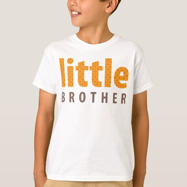 SIBLINGS COLLECTION - little brother {orange} T-Shirt (Front)