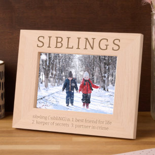 Siblings Dictionary Definition Fun Etched Frames