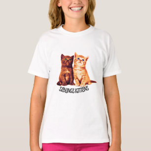 Siblings kittens, two cute cats T-Shirt