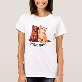 Siblings kittens, two cute cats T-Shirt