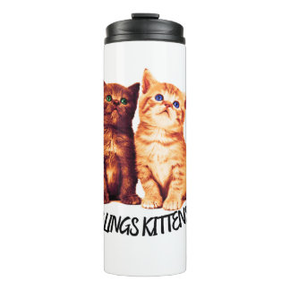 Siblings kittens, two cute cats thermal tumbler