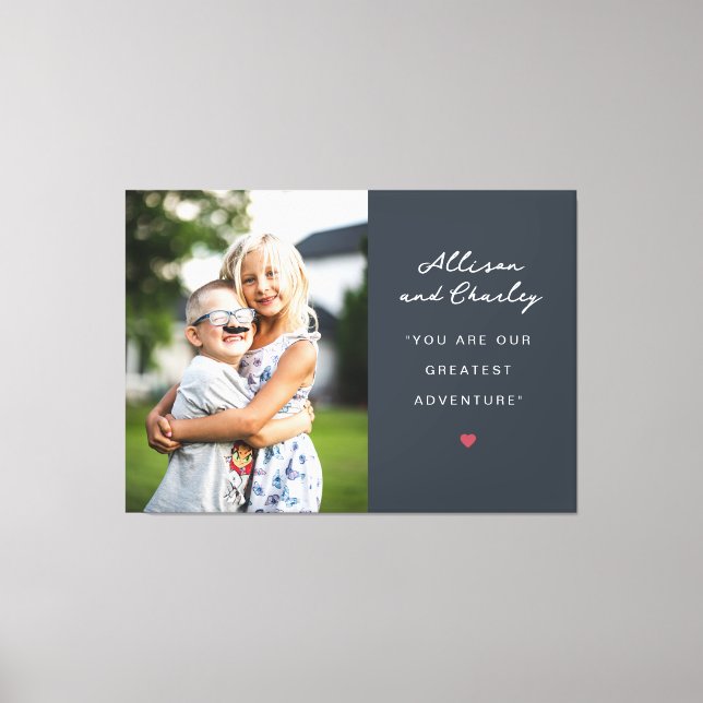 Siblings Personalised  Canvas Print (Front)