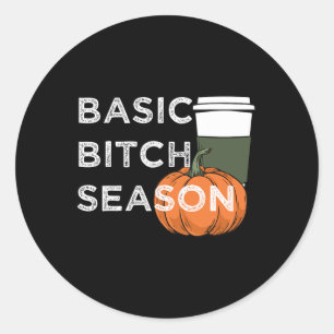 Sic Season Halloween Pumpkin Spice Latte Classic Round Sticker