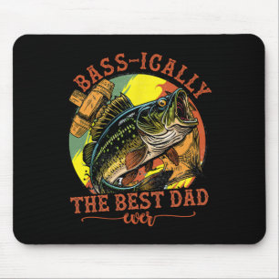 Sically The Best Dad Ever B Fishing Fisher Fathers Mouse Mat